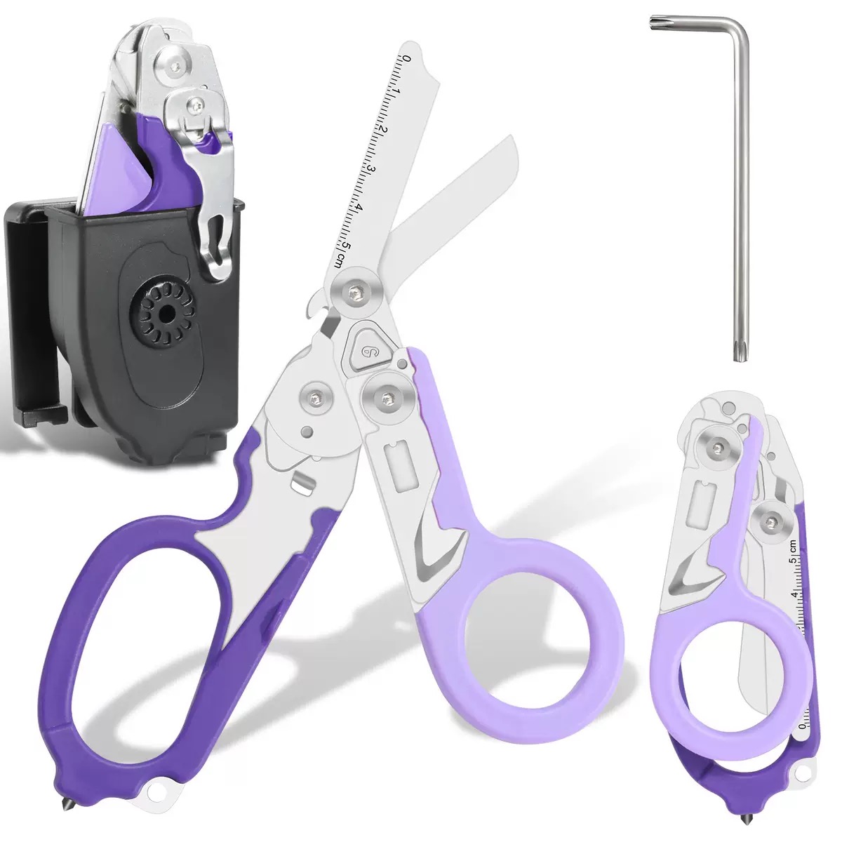 6-in-1 Multi-Function Rescue Tool:Multifunctional medical scissors