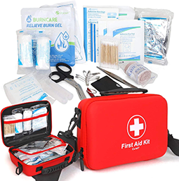 EVA Waterproof Hard Shell First Aid Kit with Shoulder Strap – Custom Color, Full Emergency Medical Supplies for Car, Home, Travel, Camping & Outdoor Adventure