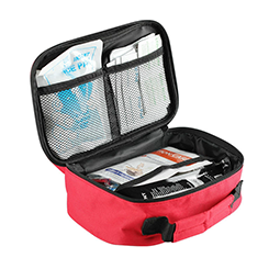 New Medium Red First Aid Kit: Larger Capacity, Multi-Layer Interior, Fully Customizable